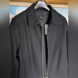Theory Black Wyatt Urban Melton Cashmere Wool Jacket NWT
